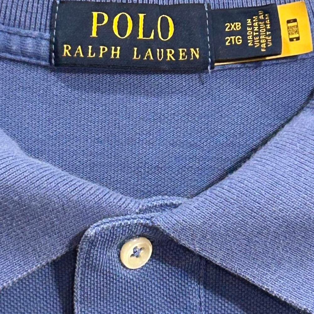 Polo Ralph Lauren | 2X | Blue | Men's Iconic Mesh Polo Big & Tall Shirt